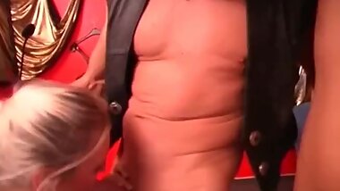 Kinky blondes sucking big dick