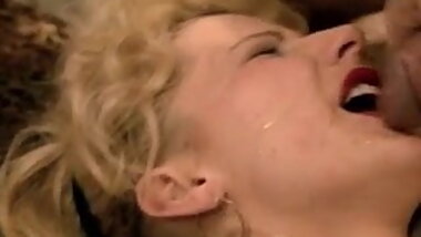 Monika taking blasts of cum to the face