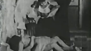 ebony maid help two lesbos - circa 30s