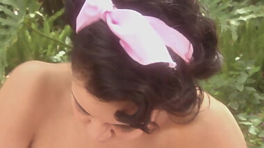 Voodoo uses a vintage cadillac car to fuck