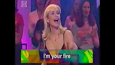 Stunning Esther McVey Sexy Black Evening Dress and Dance