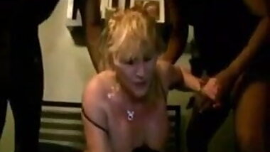 MILF Enjoys a Black Cock Gangbang