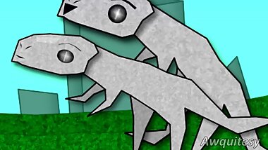 Dual Dino Tyrannosaurus T-Rex Hardcore Hard Roar Dinosaur Sex Prehistoric Penetration Animation