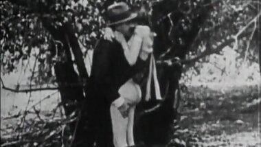 Stunning old-fashioned scene with a couple