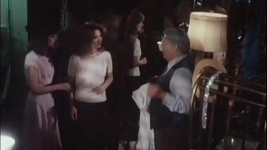 Stunning classic scene with facial for a brunette